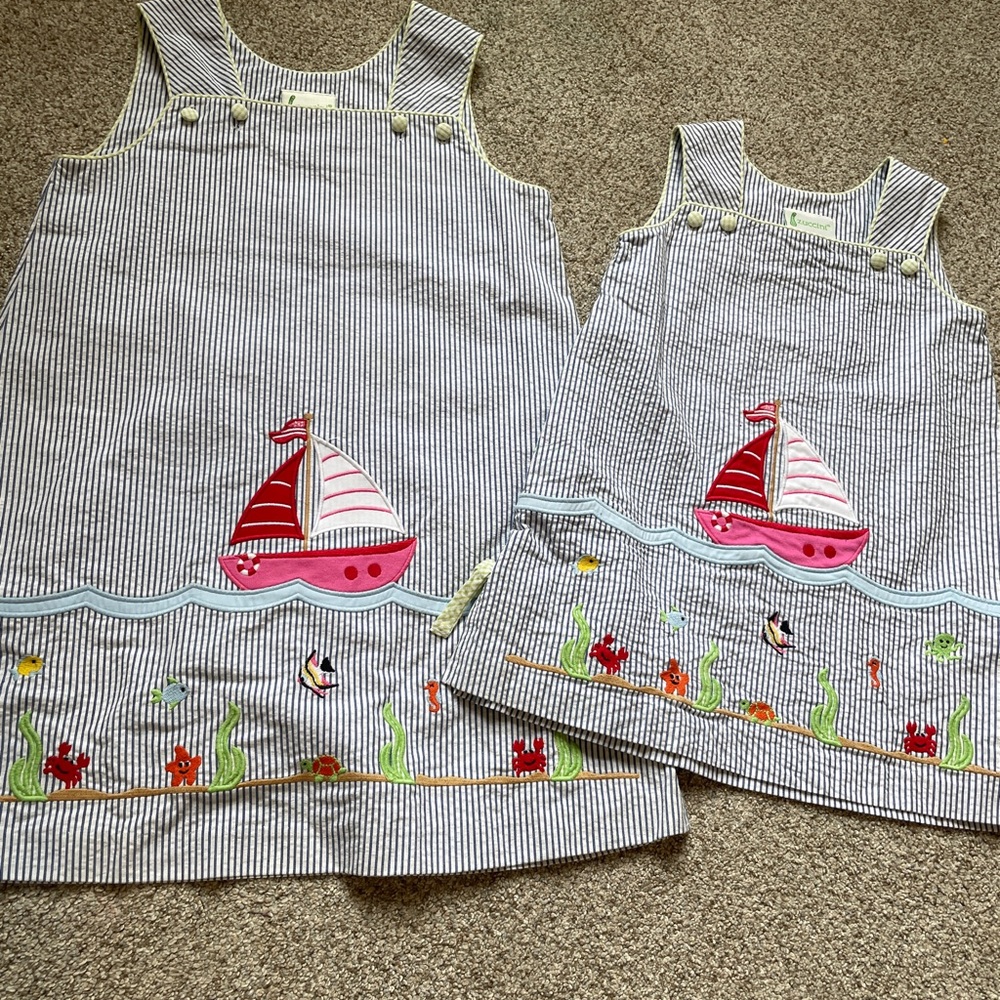 Zuccini brand sister set sailor dresses